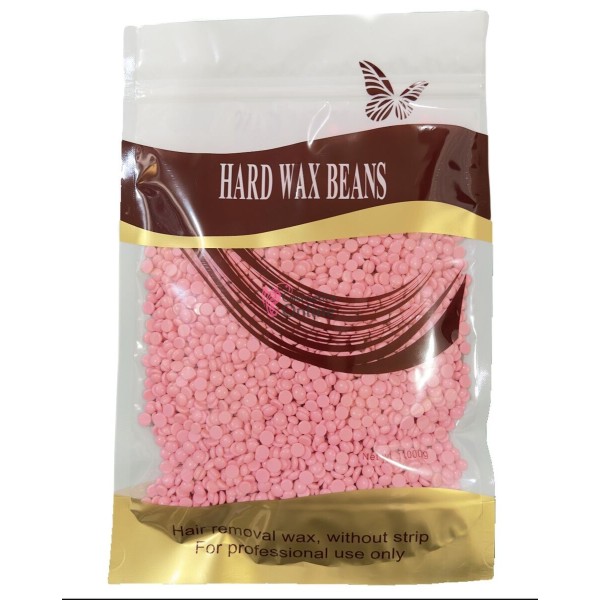Ceara traditionala elastica roz Titan Rosa, tip granule, punga 1000 g, Hard Wax Beans